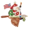 Raz 6.5" Red and White Patriotic American Army Santa Claus Glass Christmas Ornament -Southern Tide Shop Belk 411