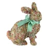 Raz 12.5" Multi-Colored Flowered Sitting Bunny Rabbit Spring Tabletop Decoration -Southern Tide Shop Belk 431