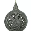 Raz Glitter Drenched Seaweed Green and Silver Floral Cutout Christmas Ball Ornament 4.5" (115mm) 1 Raz Glitter Drenched Seaweed Green and Silver Floral Cutout Christmas Ball Ornament 4.5" (115mm) -Southern Tide Shop Belk 437