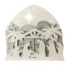 Raz 19" Brown and White Battery Operated LED Nativity Christmas Decor -Southern Tide Shop Belk 453