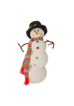 Raz 21" White and Black Posable Christmas Snowman Decor -Southern Tide Shop Belk 459