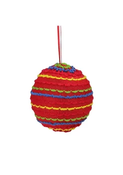 Raz 4.25" Bohemian Multicolor Knitted Christmas Ball Ornament -Southern Tide Shop Belk 463