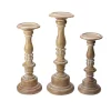 Raz Set of 3 Assorted Size Rustic White Dusted Pillar candle Holders 15"-11" -Southern Tide Shop Belk 474