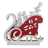 Raz 13.25" Red and Silver LED Lighted Sleigh Silhouette Christmas Tabletop Decor