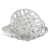 Raz Set of 3 White Circular Woven Baskets 24.5" -Southern Tide Shop Belk 554