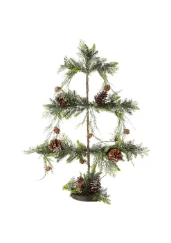 Raz 28" Green and Brown Pine Cone Iced Artificial Tree Christmas Tabletop Decor -Southern Tide Shop Belk 574