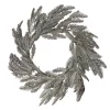 Raz Green and Silver Glittered Pine Artificial Christmas Wreath - 22-Inch Unlit -Southern Tide Shop Belk 577