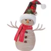 Raz 13.25" Brown and Red Snowman with Plaid Snow Cap Christmas Decor 2 Raz 13.25" Brown and Red Snowman with Plaid Snow Cap Christmas Decor -Southern Tide Shop Belk 579