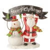 Raz 10.5" Red and White Snowman with Santa Claus Tabletop Decor -Southern Tide Shop Belk 581